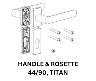 G-U FERCO DELIO INT/EXT HANDLE & ROSET. 44/90, TITAN